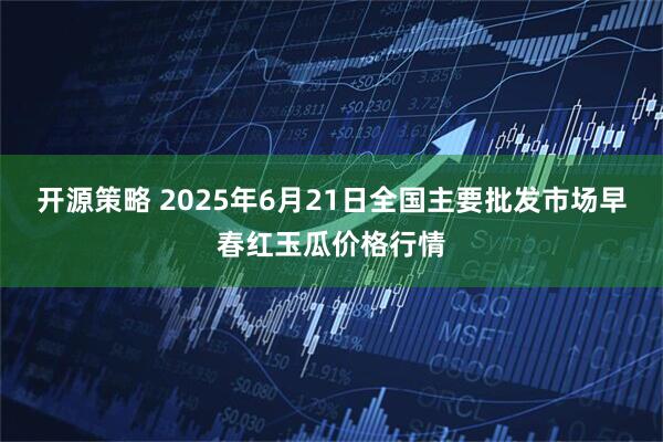 开源策略 2025年6月21日全国主要批发市场早春红玉瓜价格行情