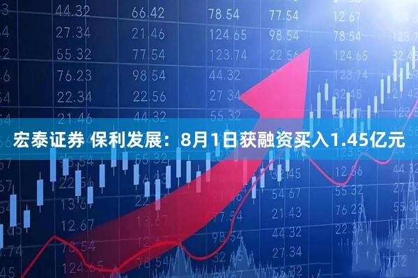 宏泰证券 保利发展：8月1日获融资买入1.45亿元