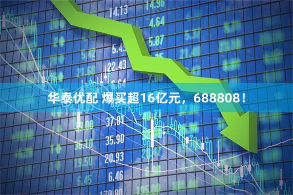华泰优配 爆买超16亿元,688808!